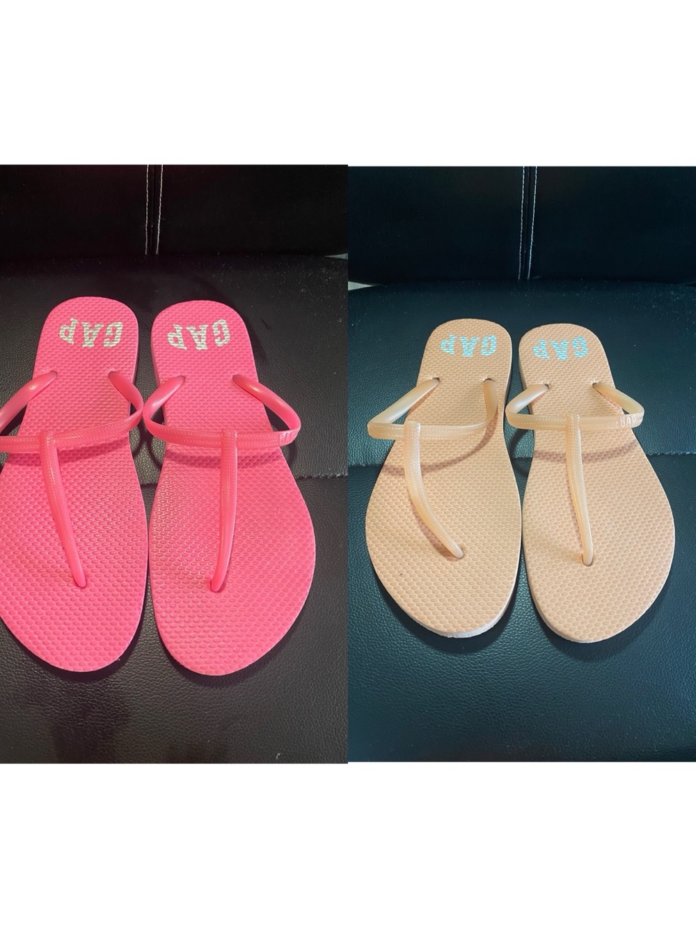 GAP Women’s Pink and Tan Casual Thong Sandals Lot of 2 Size 9